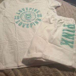 Victoria secret pink tee and shorts
